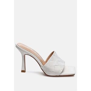 Carmen Woven Strap Mid Heel Sandals